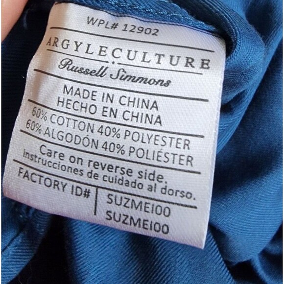 Russell Simmons Blue Button-Down Shirt Size 2X NEW Argyle Culture - Picture 7 of 8